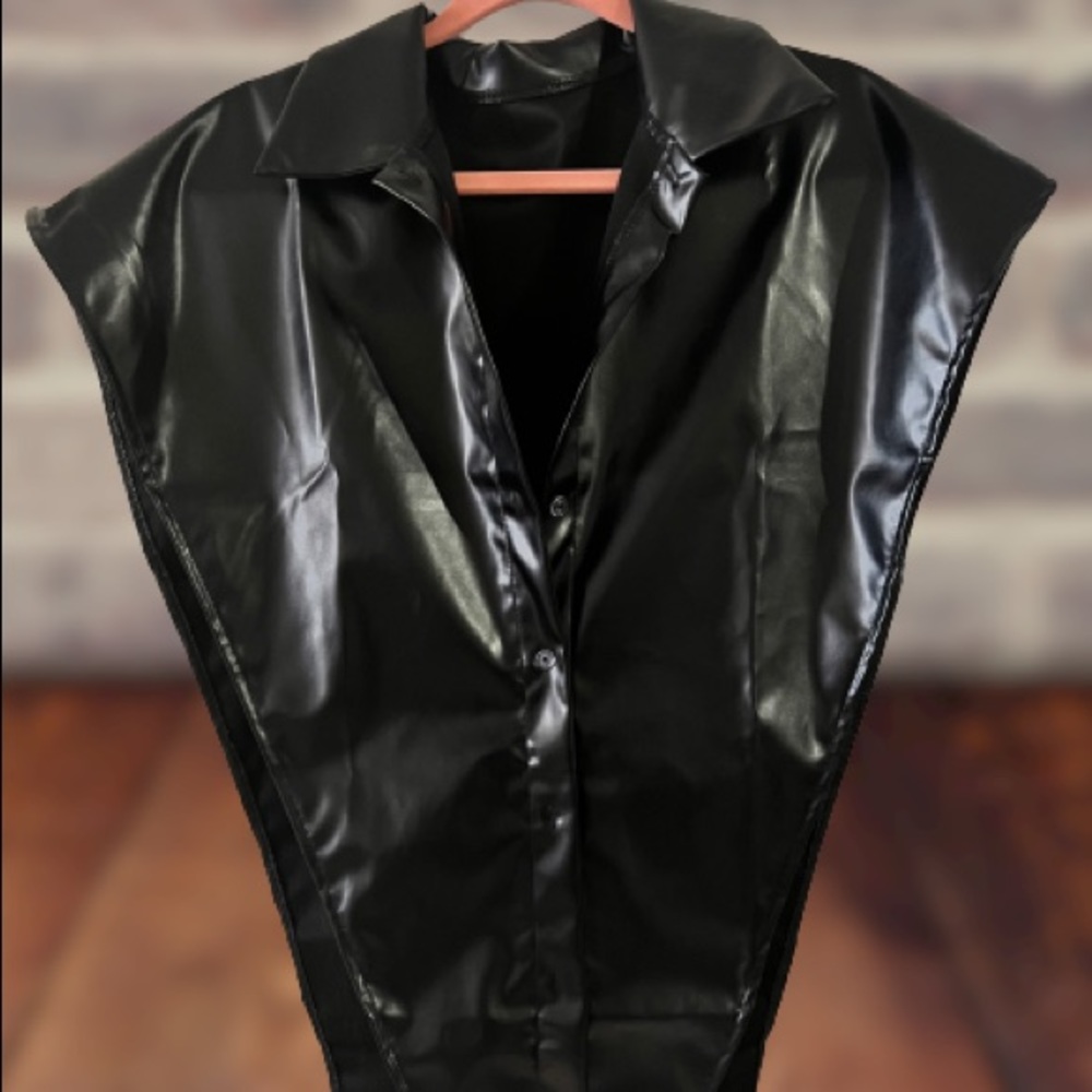 Leather vest top